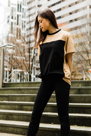 BROWN/BLACK T-SHIRT