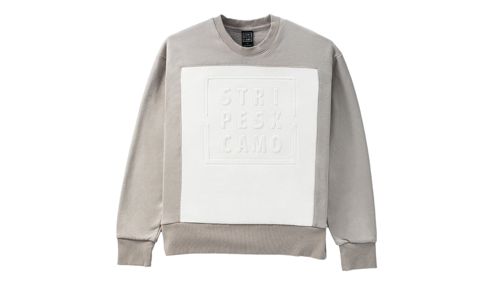 GREY/WHITE SWEATSHIRT